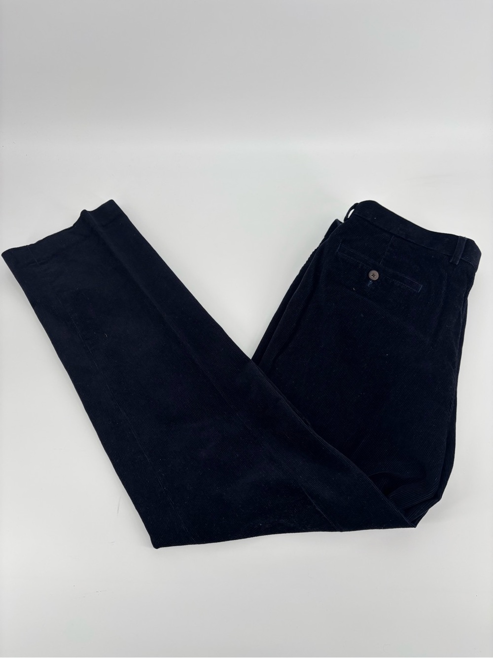 Lauren Ralph Lauren Men's Corduroy Pants 36x32 Dark Blue Flat Front 100% Cotton